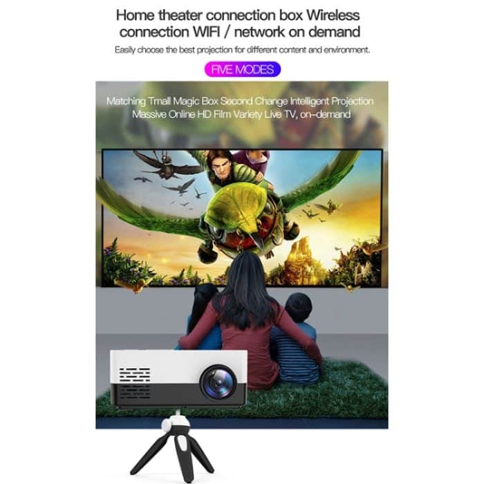 J15 1920 x 1080P HD-Haushalts-Mini-LED-Projektor mit Stativhalterung, unterstützt AV/HDMI x 1/USB x1/TF x 1, UK Plug, AU Plug – Bild 14
