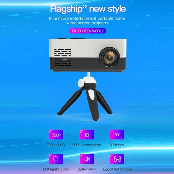 J15 1920 x 1080P HD-Haushalts-Mini-LED-Projektor mit Stativhalterung, unterstützt AV/HDMI x 1/USB x1/TF x 1, UK Plug, AU Plug – Bild 7