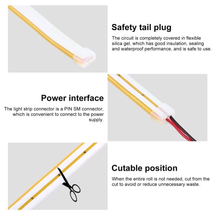 CJ-1206 12V 6A 5m IP65 wasserdichtes Silikon-Neon-LED-Streifenlicht, US-Stecker – Bild 5