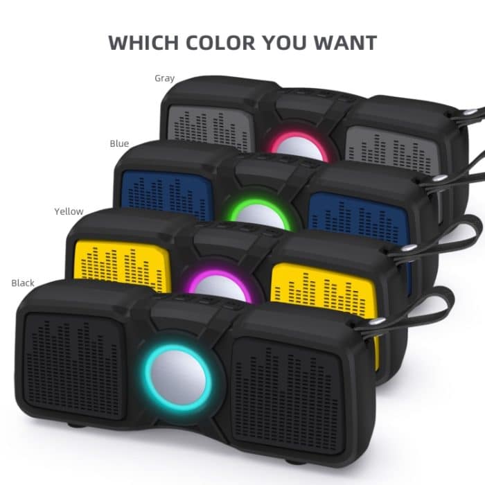 Neuer Rixing NR-9011 Bluetooth 5.0 tragbarer kabelloser Bluetooth-Lautsprecher für den Außenbereich, NR-9011(Black), NR-9011(Yellow), NR-9011(Grey), NR-9011(Blue) – Bild 6