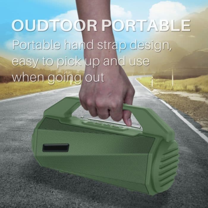 NewRixing NR-4025FM mit Bildschirm, spritzwassergeschützter, wasserfester tragbarer Bluetooth-Lautsprecher für den Außenbereich, unterstützt Freisprechen/TF-Karte/FM/U-Disk – Bild 4