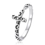 S925 Sterling Silber Retro Cross Women Ring