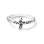 S925 Sterling Silber Retro Cross Women Ring – Bild 2