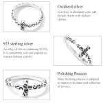 S925 Sterling Silber Retro Cross Women Ring – Bild 4