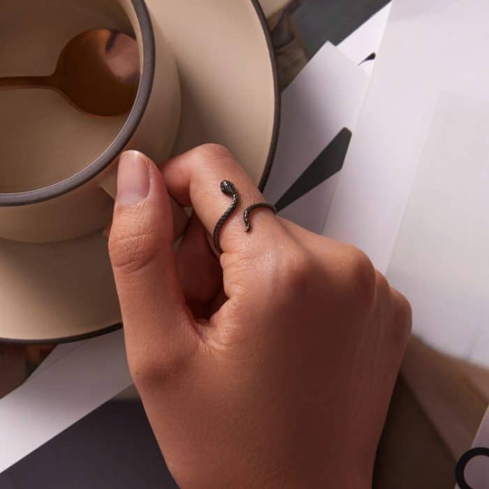 S925 Sterling Silber Mysteriöses Schlangenfrauen klingeln – Bild 5