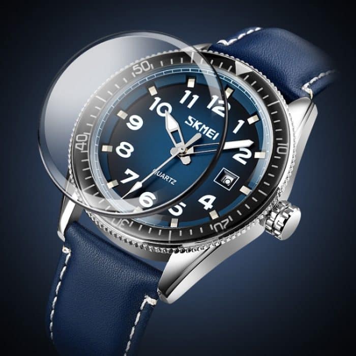 SKMEI 9232 Edelstahl-Schnalle, Glasspiegel, wasserdicht, widerstandsfähig, Quarzuhr – Bild 3