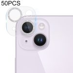 50 Stück gehärtetes Glas mit glitzernder CD-Textur für die Rückseite der Kamera, For iPhone 14 / 14 Plus (50 PCS), For iPhone 14 Pro Max / 14 Pro (50 PCS)