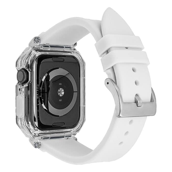 Kristallklares Polycarbonatgehäuse, Silikon-Uhrenarmband, For Apple Watch Series 8&7 41mm, For Apple Watch Series 8&7 45mm – Bild 3