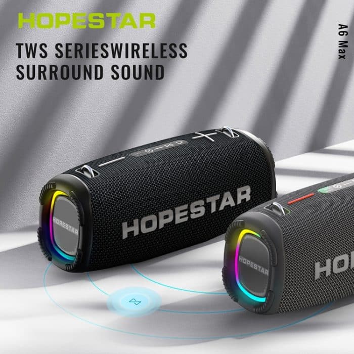 HOPESTAR A6 Max IPX6 wasserdichter tragbarer Bluetooth-Außenlautsprecher, A6 Max – Bild 3