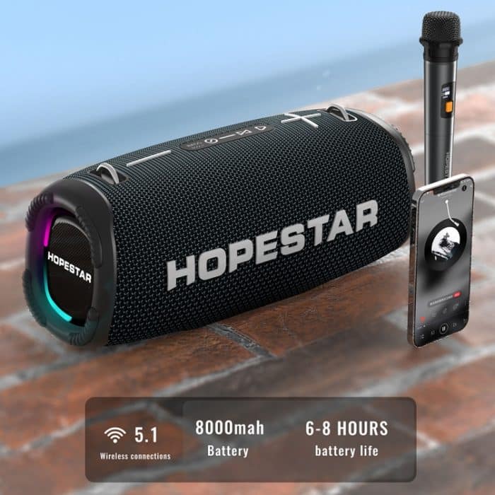 HOPESTAR A6 Max IPX6 wasserdichter tragbarer Bluetooth-Außenlautsprecher, A6 Max – Bild 5