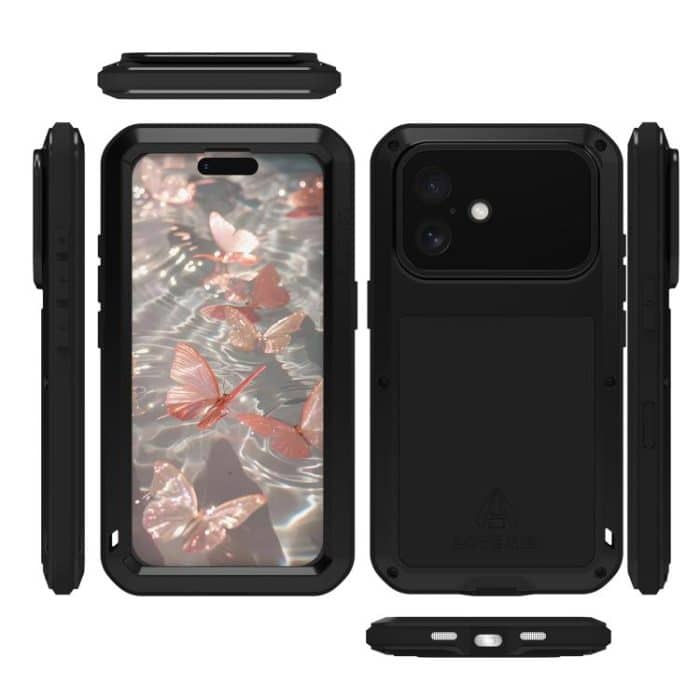 LOVE MEI Metall stoßfeste wasserdichte staubdichte Handyhülle, For iPhone 15 Pro, For iPhone 15 Plus, For iPhone 15 – Bild 4