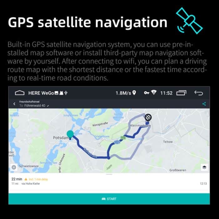 S-OB7A 7 Zoll tragbarer Auto-MP5-Player mit integrierter DAB-Funktion, unterstützt CarPlay / Android Auto, 1GB+16GB, 2GB+32GB – Bild 14