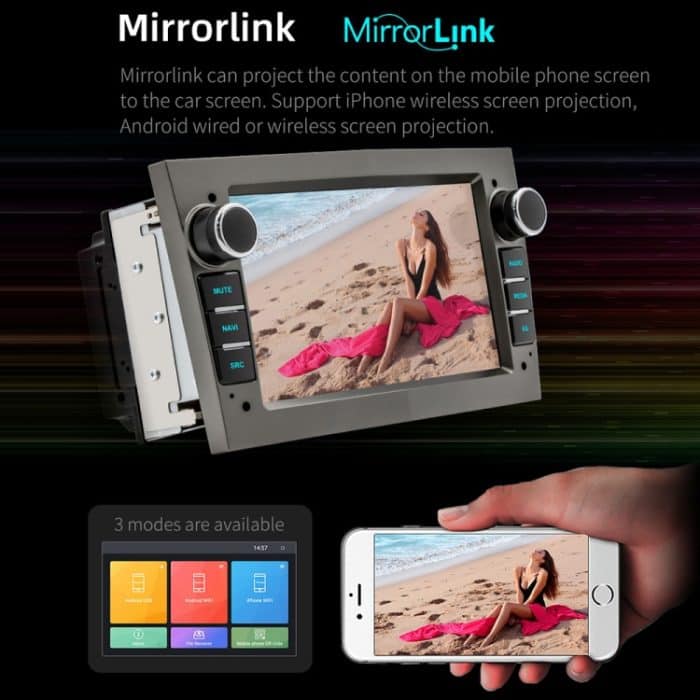 S-OB7A 7 Zoll tragbarer Auto-MP5-Player mit integrierter DAB-Funktion, unterstützt CarPlay / Android Auto, 1GB+16GB, 2GB+32GB – Bild 8