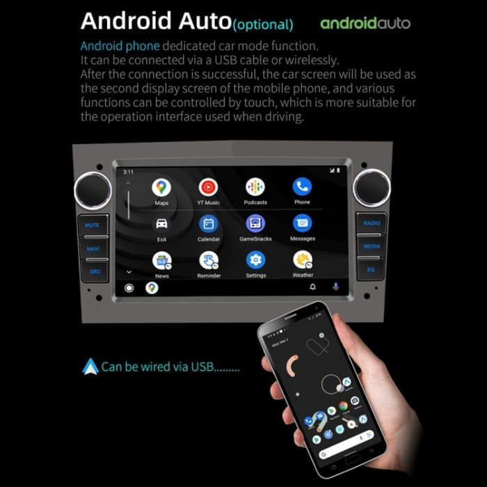 S-OB7A 7 Zoll tragbarer Auto-MP5-Player mit integrierter DAB-Funktion, unterstützt CarPlay / Android Auto, 1GB+16GB, 2GB+32GB – Bild 10