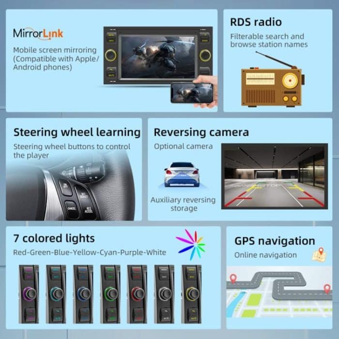 Für Ford Transit 7 Zoll Android Navigationsgerät unterstützt WiFi / GPS / RDS, 1GB+16GB, 2GB+32GB – Bild 6