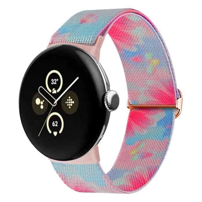 Bemaltes buntes Nylon-Uhrenarmband, For Google Pixel Watch 2 / Pixel Watch – Bild 1