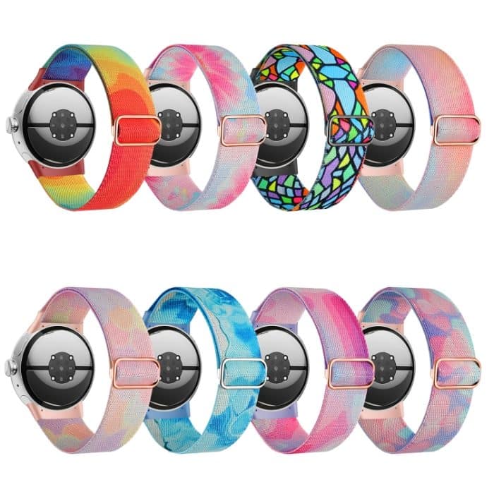Bemaltes buntes Nylon-Uhrenarmband, For Google Pixel Watch 2 / Pixel Watch – Bild 6