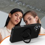 Kohlefaser-MagSafe-Telefonhülle mit 360 Grad drehbarer Halterung – Bild 7