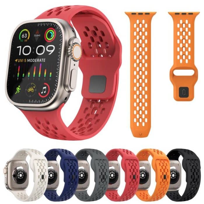 Kalebol Mesh Reverse Buckle Silicone Strap, For Apple Watch 46mm / 49mm / 45mm / 44mm, For Apple Watch 42mm / 41mm / 40mm / 38mm – Bild 5