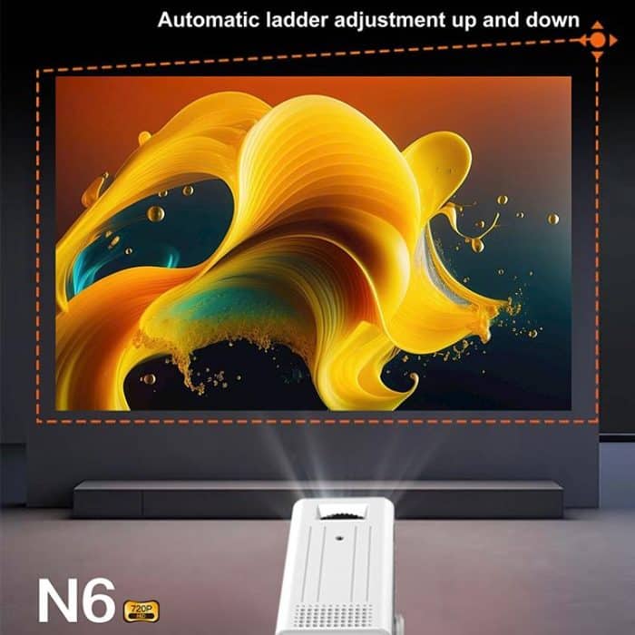 N6 1280x720P 70ANSI Android 11.0 Smart Mini Projector, US Plug, UK Plug, AU Plug – Bild 8