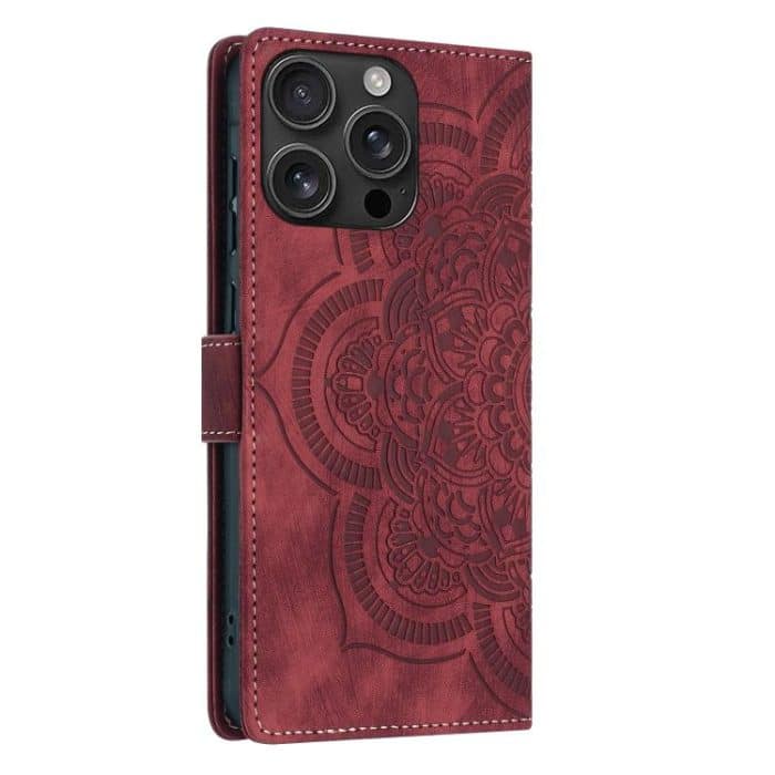 Mandala Embossed Retro Frosted Leather Phone Case, For iPhone 14 Pro Max, For iPhone 7 / 8 / SE 2022, For iPhone 13 Pro Max, For iPhone 13 Pro – Bild 3