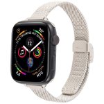 Integrated Buckle Embossed Slim Milanese Metal Watch Band, For Apple Watch 46mm / 49mm / 45mm / 44mm, For Apple Watch 42mm / 41mm / 40mm / 38mm