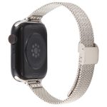 Integrated Buckle Embossed Slim Milanese Metal Watch Band, For Apple Watch 46mm / 49mm / 45mm / 44mm, For Apple Watch 42mm / 41mm / 40mm / 38mm – Bild 2