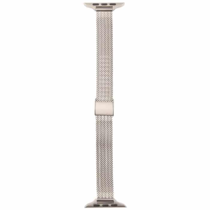 Integrated Buckle Embossed Slim Milanese Metal Watch Band, For Apple Watch 46mm / 49mm / 45mm / 44mm, For Apple Watch 42mm / 41mm / 40mm / 38mm – Bild 3