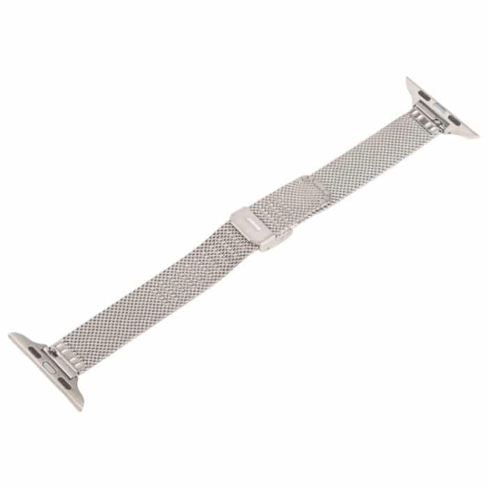 Integrated Buckle Embossed Slim Milanese Metal Watch Band, For Apple Watch 46mm / 49mm / 45mm / 44mm, For Apple Watch 42mm / 41mm / 40mm / 38mm – Bild 4