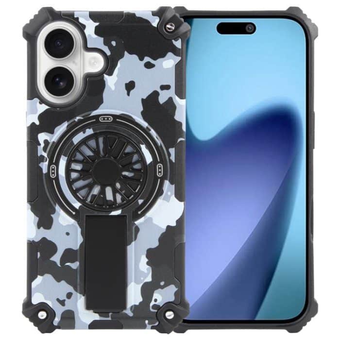 Camouflage Kickstand Rotating Shaft MagSafe Phone Case, For iPhone 16, For iPhone 15 Pro Max, For iPhone 15 Pro – Bild 1