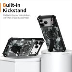Camouflage Kickstand Rotating Shaft MagSafe Phone Case, For iPhone 16, For iPhone 15 Pro Max, For iPhone 15 Pro – Bild 2