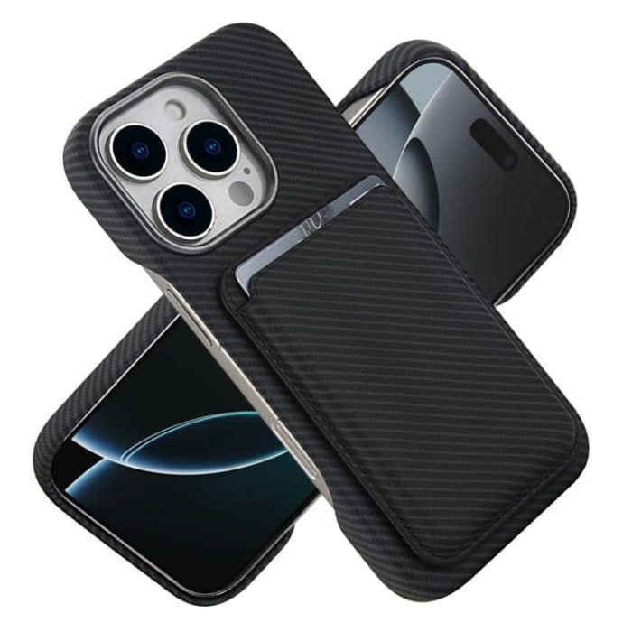 Carbon Fiber MagSafe Magnetic Card Holder Phone Case – Bild 2