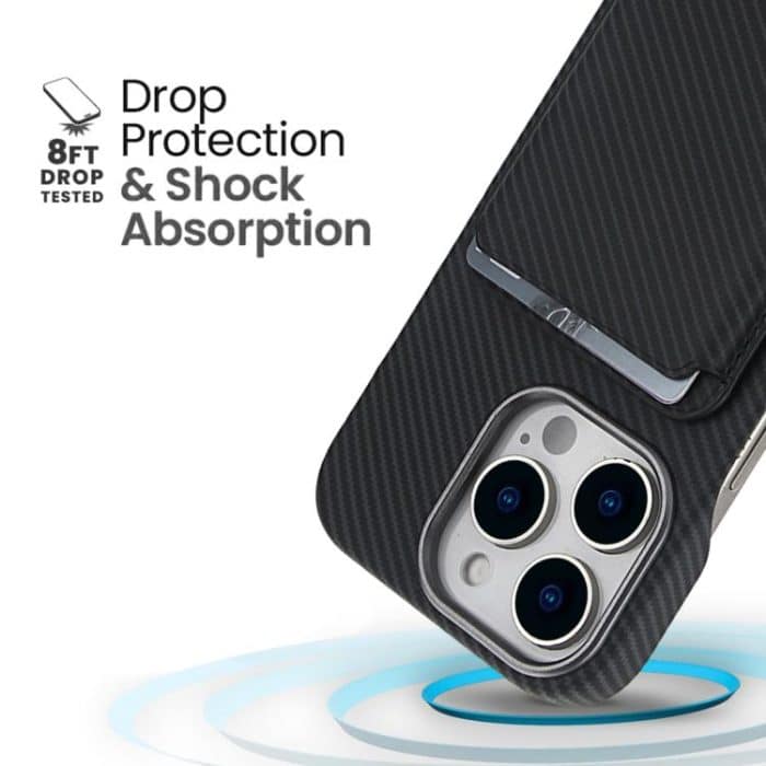 Carbon Fiber MagSafe Magnetic Card Holder Phone Case – Bild 4