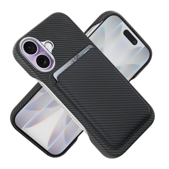 Carbon Fiber MagSafe Magnetic Card Holder Phone Case, For iPhone 15 Pro Max, For iPhone 15 Pro, For iPhone 15 Plus, For iPhone 15 – Bild 2