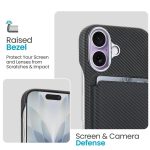 Carbon Fiber MagSafe Magnetic Card Holder Phone Case, For iPhone 15 Pro Max, For iPhone 15 Pro, For iPhone 15 Plus, For iPhone 15 – Bild 3