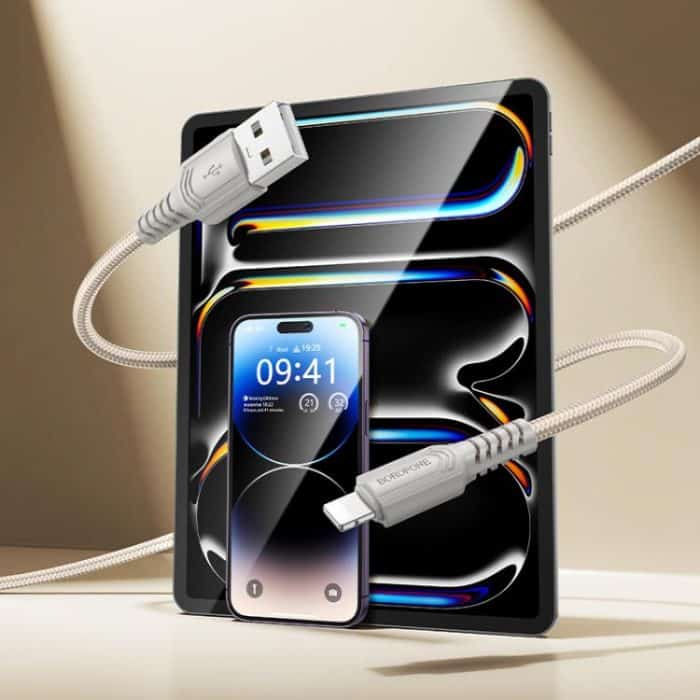 BOROFONE BX116 1m 2.4A USB to 8 Pin Certain Charging Data Cable – Bild 4