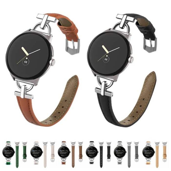 D-shaped Metal Small Waist Leather Watch Band, For Google Pixel Watch 3 45mm, For Google Pixel Watch 1 / 2 / 3 41mm – Bild 3