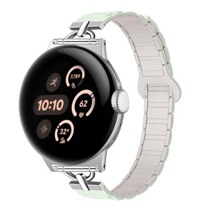 D-shaped Tri-beads Magnetic Silicone Watch Band, For Google Pixel Watch 3 45mm, For Google Pixel Watch 1 / 2 / 3 41mm – Bild 1