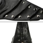 HG074 Halloween-Maske in zerknitterter Schnabelform, Crumpled Black, Crumpled White, Crumpled Brown – Bild 4