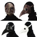 HG074 Halloween-Maske in zerknitterter Schnabelform, Crumpled Black, Crumpled White, Crumpled Brown – Bild 6