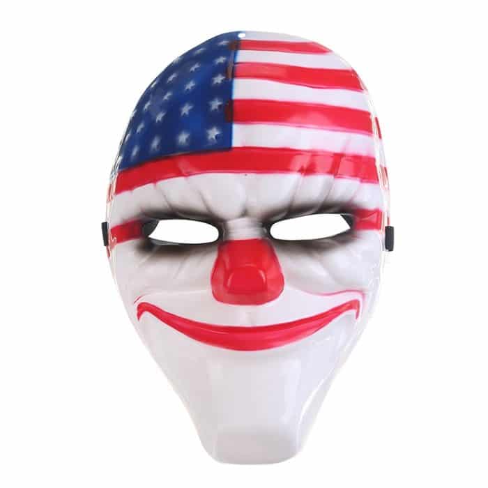 HC1497A.jpg Halloween-Maske, PVC, Halloween-Festival-Party-Maske, US Flag Pattern, Clown Pattern, Red Brain Pattern, Old Man Pattern – Bild 1