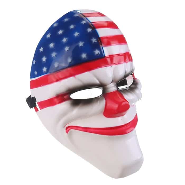 Halloween-Maske, PVC, Halloween-Festival-Party-Maske, US Flag Pattern, Clown Pattern, Red Brain Pattern, Old Man Pattern – Bild 3