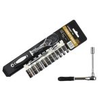 12 PCS 1/4 Interface Ratschenschlüsselsatz Autoreparaturkombination Hardware Toolbox