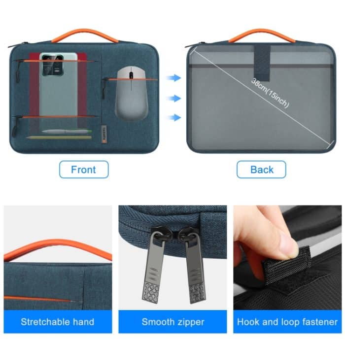 HAWEEL 13,0-Zoll-Hülle mit Reißverschluss, Aktentasche, Laptop-Handtasche für MacBook, Samsung, Lenovo Thinkpad, Sony, DELL Alienware, CHUWI, ASUS, HP, 13-Zoll-13,5-Zoll-Laptops, 13.0-13.5 inch, 13.0 inch – Bild 3