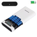 HAWEEL DIY 4 x 18650 Akku (nicht im Lieferumfang enthalten), 10000 mAh Power Bank Shell Box mit 2 x USB-Ausgang und Display für iPhone, Galaxy, Sony, HTC, Google, Huawei, Xiaomi, Lenovo und andere Smartphones, DIY 4 x 18650 10000mAh  Battery (US)...