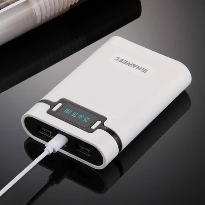 HAWEEL DIY 4 x 18650 Akku (nicht im Lieferumfang enthalten), 10000 mAh Power Bank Shell Box mit 2 x USB-Ausgang und Display für iPhone, Galaxy, Sony, HTC, Google, Huawei, Xiaomi, Lenovo und andere Smartphones, DIY 4 x 18650 10000mAh  Battery (US)... – Bild 11