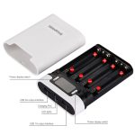 HAWEEL DIY 4 x 18650 Akku (nicht im Lieferumfang enthalten), 10000 mAh Power Bank Shell Box mit 2 x USB-Ausgang und Display für iPhone, Galaxy, Sony, HTC, Google, Huawei, Xiaomi, Lenovo und andere Smartphones, DIY 4 x 18650 10000mAh  Battery (US)... – Bild 4