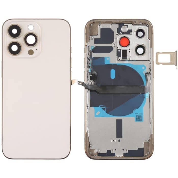IP3P0008JL.jpg Für iPhone 13 Pro Akku-Rückseite mit Seitentasten, Kartenfach, Power- und Lautstärke-Flexkabel und kabellosem Lademodul, For iPhone 13 Pro(Assembly) – Bild 1