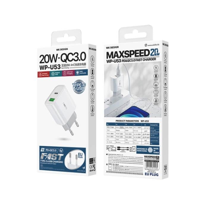 WK WP-U53 QC3.0 Ladegerät 20 W USB Typ-C Maxspeed PD Schnellladegerät – Bild 3