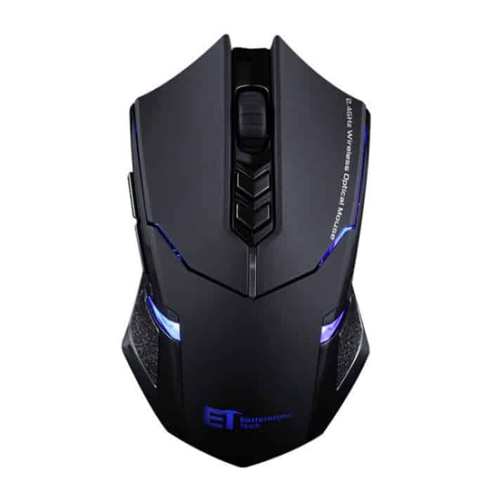 ET X-08 7-Tasten 2400DPI 2,4G kabellose Mute-Gaming-Maus mit USB-Empfänger und bunter Hintergrundbeleuchtung – Bild 1